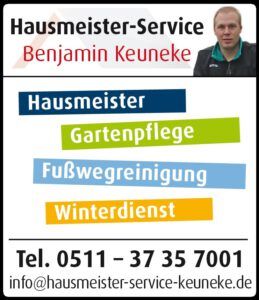 Hausmeister-Service, Benjamin Keuneke | in Hannover, Garbsen, Langenhagen, Isernhagen, Altwarmbüchen, Laatzen, Hemmingen